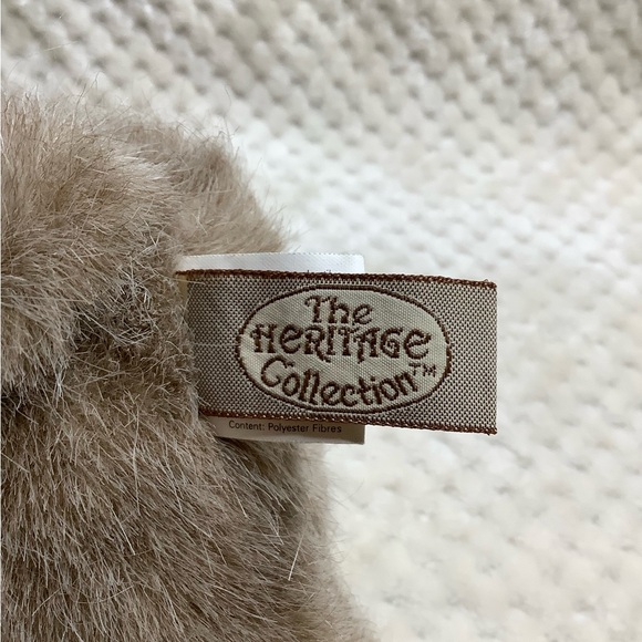 Vintage Ganz Bros Heritage Collection Plush Bear Red Checker Bow Stuffed Animal - Picture 10 of 13